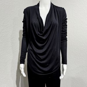 HELMUT LANG drape neck long sleeve